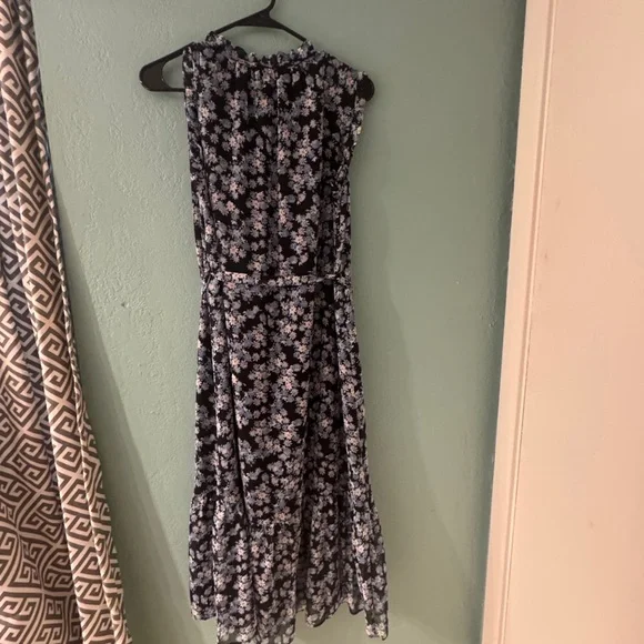 LOFT White and Blue Halter Maxi Sundress - Picture 2 of 5